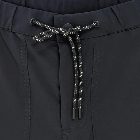 MANGO BLACK COTTON SHORTS WITH DRAWSTRING